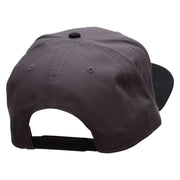 Cool Uncle Embroidered Two Tone Superior Cotton Twill Flat Bill Snapback Cap - Black-Grey OSFM