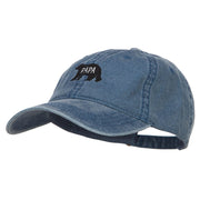 Papa Bear Embroidered Washed Cap