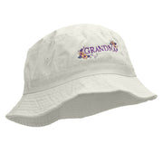 Floral Grandma Embroidered Bucket Hat