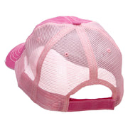 I Heart Beer Embroidered Low Profile Special Cotton Mesh Cap - Fuchsia OSFM