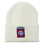 82nd Airborne Military Embroidered Beanie