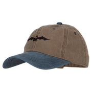 Halloween Bat Embroidered Unstructured Cotton Cap