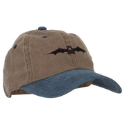 Halloween Bat Embroidered Unstructured Cotton Cap