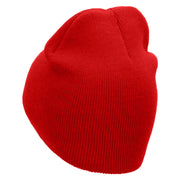 Plane Propeller Embroidered 8 Inch Short Beanie Made in USA - Red OSFM