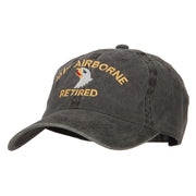 101st Airborne Retired Embroidered Washed Cotton Twill Cap