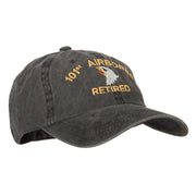 101st Airborne Retired Embroidered Washed Cotton Twill Cap