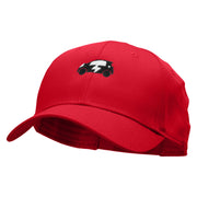 Electric Car Embroidered Solid Cotton Twill Low Profile Snap Cap - Red OSFM