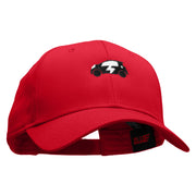 Electric Car Embroidered Solid Cotton Twill Low Profile Snap Cap - Red OSFM