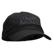 I sleep Around Embroidered Low Profile Dyed Cotton Twill Cap