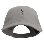 Paramedic Symbol Embroidered Garment Washed Cotton Twill Cap - Grey OSFM