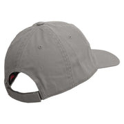 Paramedic Symbol Embroidered Garment Washed Cotton Twill Cap - Grey OSFM