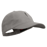 Paramedic Symbol Embroidered Garment Washed Cotton Twill Cap - Grey OSFM