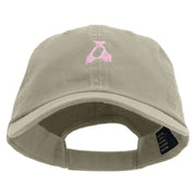 Artistic Letter A Embroidered Low Profile Dyed Cotton Twill Cap - Putty OSFM