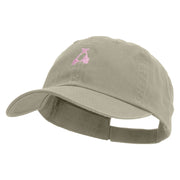 Artistic Letter A Embroidered Low Profile Dyed Cotton Twill Cap - Putty OSFM