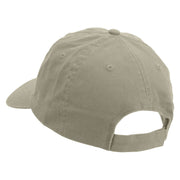 Artistic Letter A Embroidered Low Profile Dyed Cotton Twill Cap - Putty OSFM