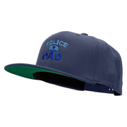 Police Dad Embroidered Wool Blend Prostyle Snapback - Navy OSFM