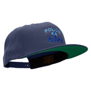 Police Dad Embroidered Wool Blend Prostyle Snapback - Navy OSFM