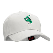 Abstract Batter Embroidered Cotton Twill Cap