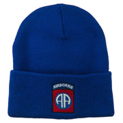 82nd Airborne Military Embroidered Beanie