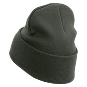 Licensed 82nd Airborne Military Embroidered 12 Inch Long Knitted Beanie - Dk-Grey OSFM