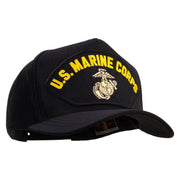 Licensed U.S. Marine Corps Patched Snapback Hat Made in USA - Black OSFM