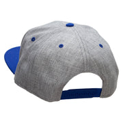 Jesus Fish Religious Patched Flat Bill Snapback Two Tone Cap - Royal-Grey OSFM