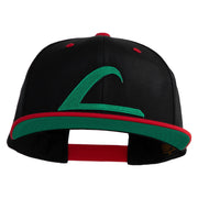 Ash Ketchum League Expo Patched Classic Snapback Wool Blend 2 Tone Cap - Black-Red OSFM