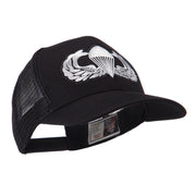 Air Borne Wing Shape Patched Mesh Cap