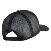 USSF USA White Flag Patched Solid Cotton Twill Mesh Prostyle Cap - Black OSFM