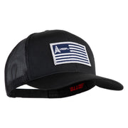 USSF USA White Flag Patched Solid Cotton Twill Mesh Prostyle Cap - Black OSFM