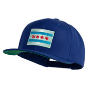 Chicago Flag Patched Wool Blend Prostyle Snapback Cap - Royal OSFM