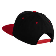 Greek Alphabet RHO Patched Classic Snapback Woold Blend 2 Tone Cap - Black-Red OSFM