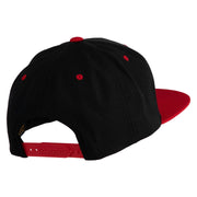 Greek Alphabet RHO Patched Classic Snapback Woold Blend 2 Tone Cap - Black-Red OSFM