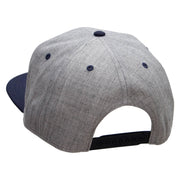 Jesus Fish Religious Patched Flat Bill Snapback Two Tone Cap - Navy-Grey OSFM