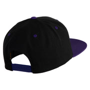 Ash Ketchum League Expo Patched Classic Snapback Wool Blend 2 Tone Cap - Black-Purple OSFM