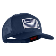 USSF USA White Flag Patched Solid Cotton Twill Mesh Prostyle Cap - Navy OSFM