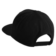 Chicago Flag Patched Wool Blend Prostyle Snapback Cap - Black OSFM