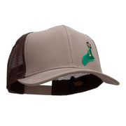 18th Hole on Green Patched Premium Mesh Cap