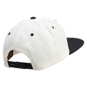 Greek Alphabet RHO Patched Classic Snapback Woold Blend 2 Tone Cap - Natural-Black OSFM