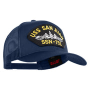 USS San Juan Submarine SSN 751 Patched Solid Cotton Twill Mesh Prostyle Cap - Navy OSFM