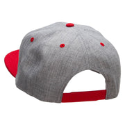 Jesus Fish Religious Patched Flat Bill Snapback Two Tone Cap - Red-Grey OSFM