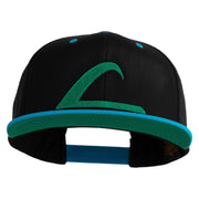Ash Ketchum League Expo Patched Classic Snapback Wool Blend 2 Tone Cap - Black-Teal OSFM