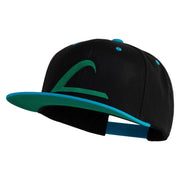 Ash Ketchum League Expo Patched Classic Snapback Wool Blend 2 Tone Cap - Black-Teal OSFM