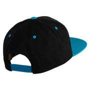 Ash Ketchum League Expo Patched Classic Snapback Wool Blend 2 Tone Cap - Black-Teal OSFM