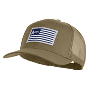 USSF USA White Flag Patched Solid Cotton Twill Mesh Prostyle Cap - Khaki OSFM