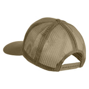 USSF USA White Flag Patched Solid Cotton Twill Mesh Prostyle Cap - Khaki OSFM