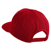 Chicago Flag Patched Wool Blend Prostyle Snapback Cap - Red OSFM