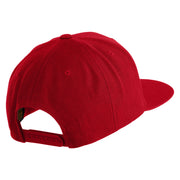 Chicago Flag Patched Wool Blend Prostyle Snapback Cap - Red OSFM