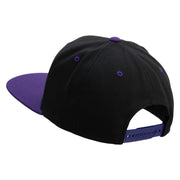 Greek Alphabet RHO Patched Classic Snapback Woold Blend 2 Tone Cap - Black-Purple OSFM