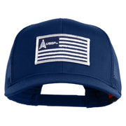 USSF USA White Flag Patched Solid Cotton Twill Mesh Prostyle Cap - Royal OSFM